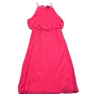 NWT Sam Edelman Pink Smock Pleated Dress Pretty Pink Cocktail Party Bold Girly